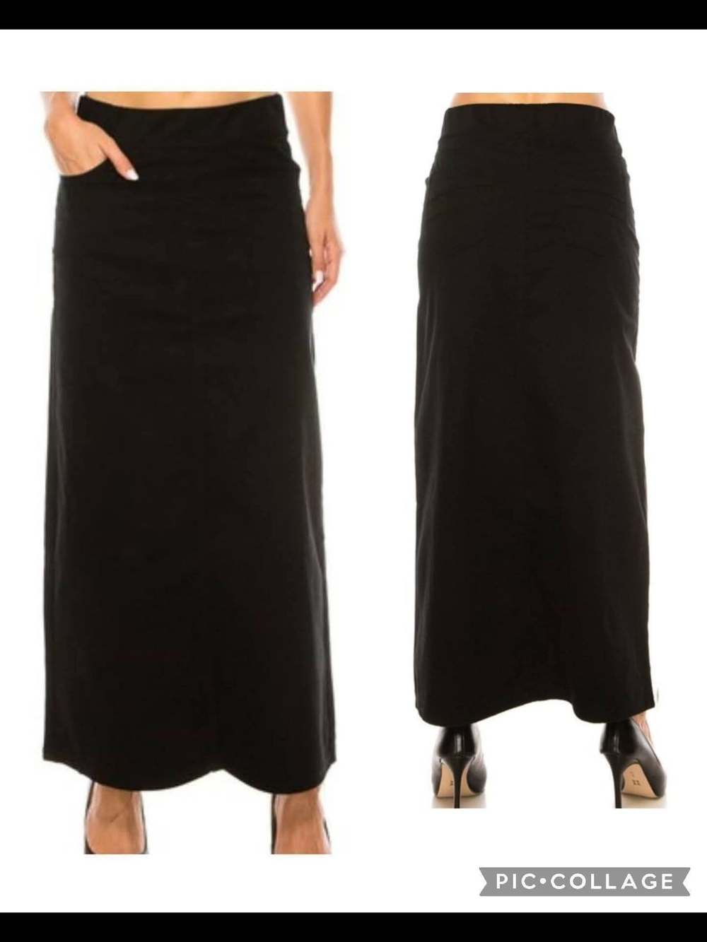 Everyday Black Maxi Skirt - Sleek High-Waist Skirt